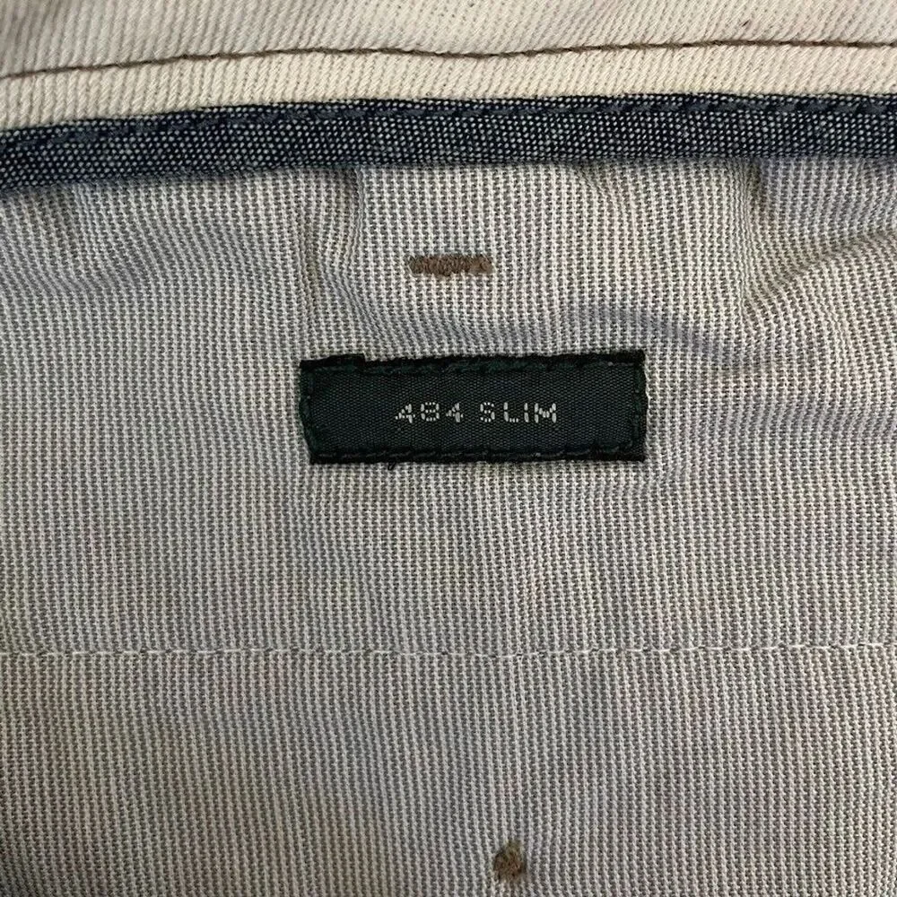 J.Crew 484 Slim Fit Chino Mens 44x34 Beige Flat Front Big & Tall Pants $98 NEW!